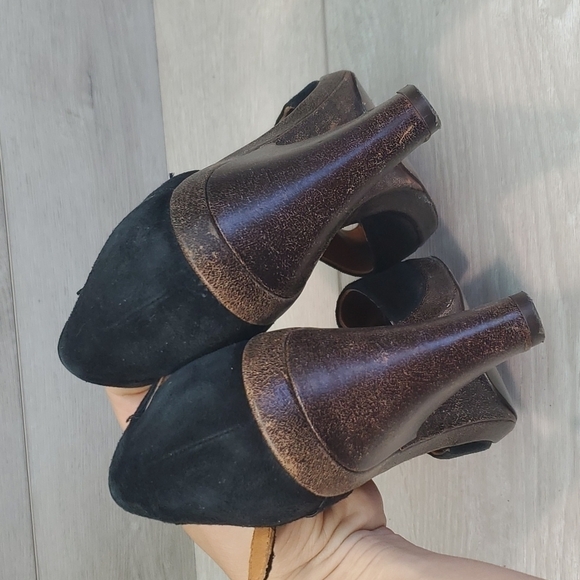 Coclico Womens Suede Ankle Strap Heels Open Toe Sandals Shoes sz 38 US 7.5 - Picture 8 of 15